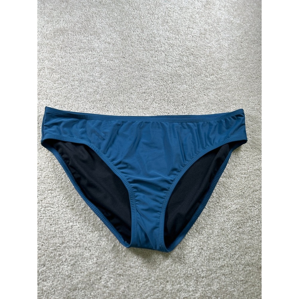 Crown & Ivy‎ Swimwear Women's Bikini Bottom Blue XXL Nylon Spandex